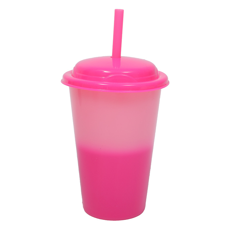 Nuevo hogar de una sola capa pp taza de paja para niños 350ml con tapa café jugo de plástico frío taza de agua portátil