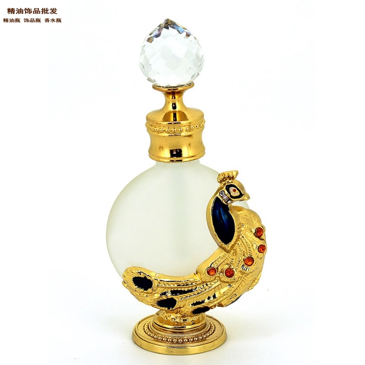 Fabricante de Suministros Transfronterizos, Botellas Reempaquetadas en Existencia, Botellas de 10 ml al por Mayor, Botellas de Perfume de Estilo Oriental con Forma de Corazón y Mariposa de Piedra de Colores, Botella Individual