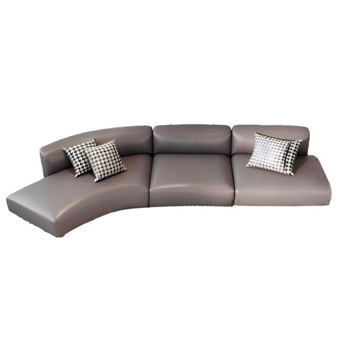 Moderno nuevo sofá de combinación pequeño hogar hotel familiar red simple crema arco de viento sofá de lujo image 6