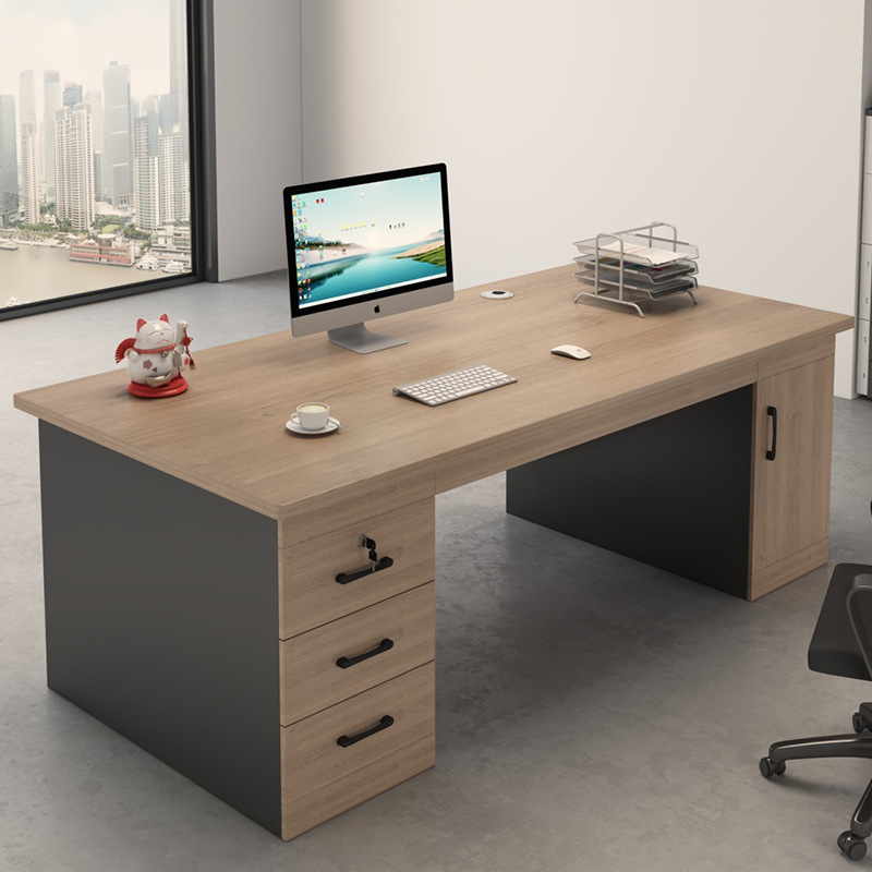 Office Desk Boss Desk Simple Modern Office with Drawer 2025 New Accessible Luxury Staff Workstation Computer Desk Office Desk Boss Desk Simple Modern Office with Drawer 2025 New Accessible Luxury Staff Workstation Computer Desk