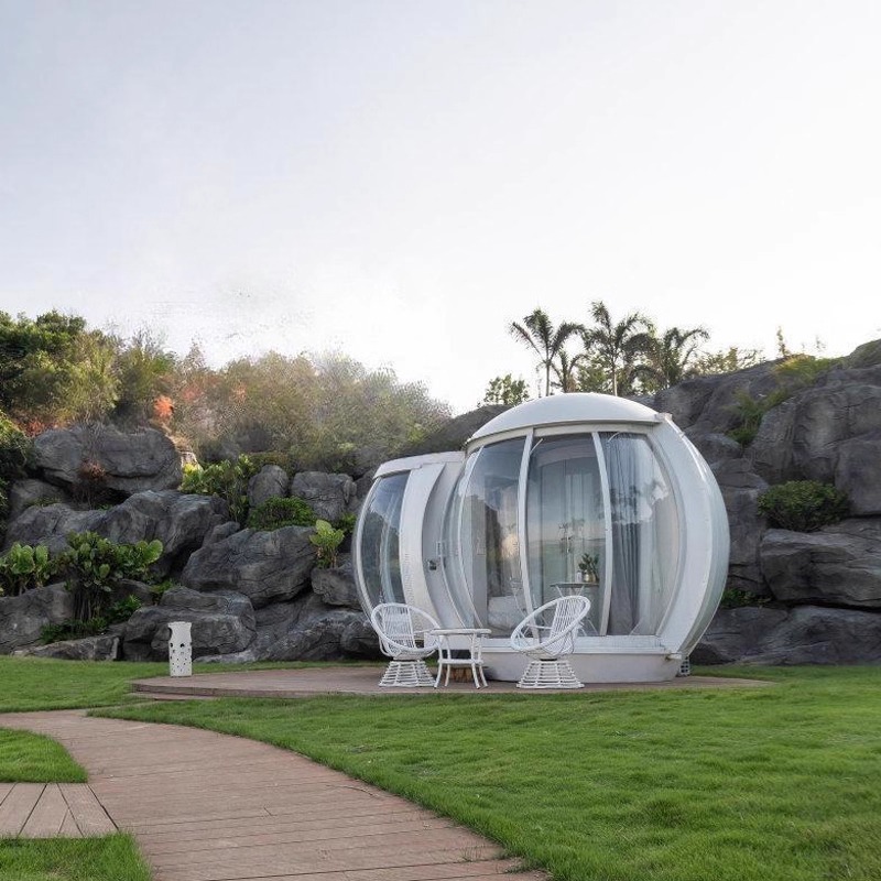 Casa de pabellón esférico al aire libre sala de sol móvil residencial hotel resort sala de estrellas casa de burbujas transparentes