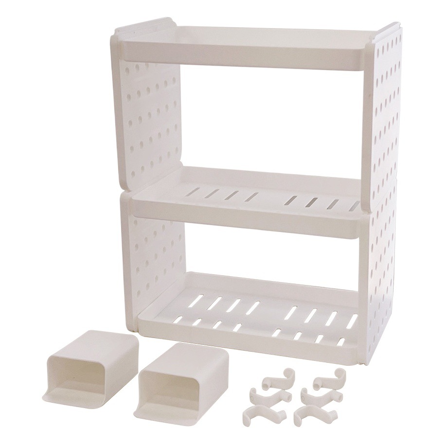 Tengyi Youpin de escritorio de doble capa de almacenamiento de rack de agujero no impreso tablero de gancho titular de la pluma de almacenamiento de oficina rack de almacenamiento