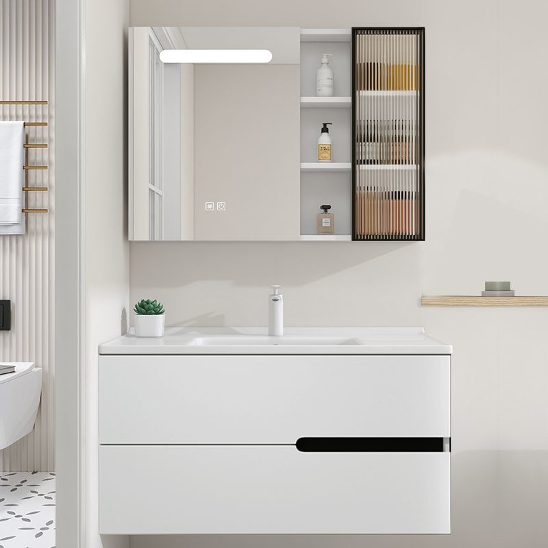 Vanity cabinet combination Washbasin Bathroom cabinet ceramics One basin hand sink intelligence Wash station a complete set Simplicity