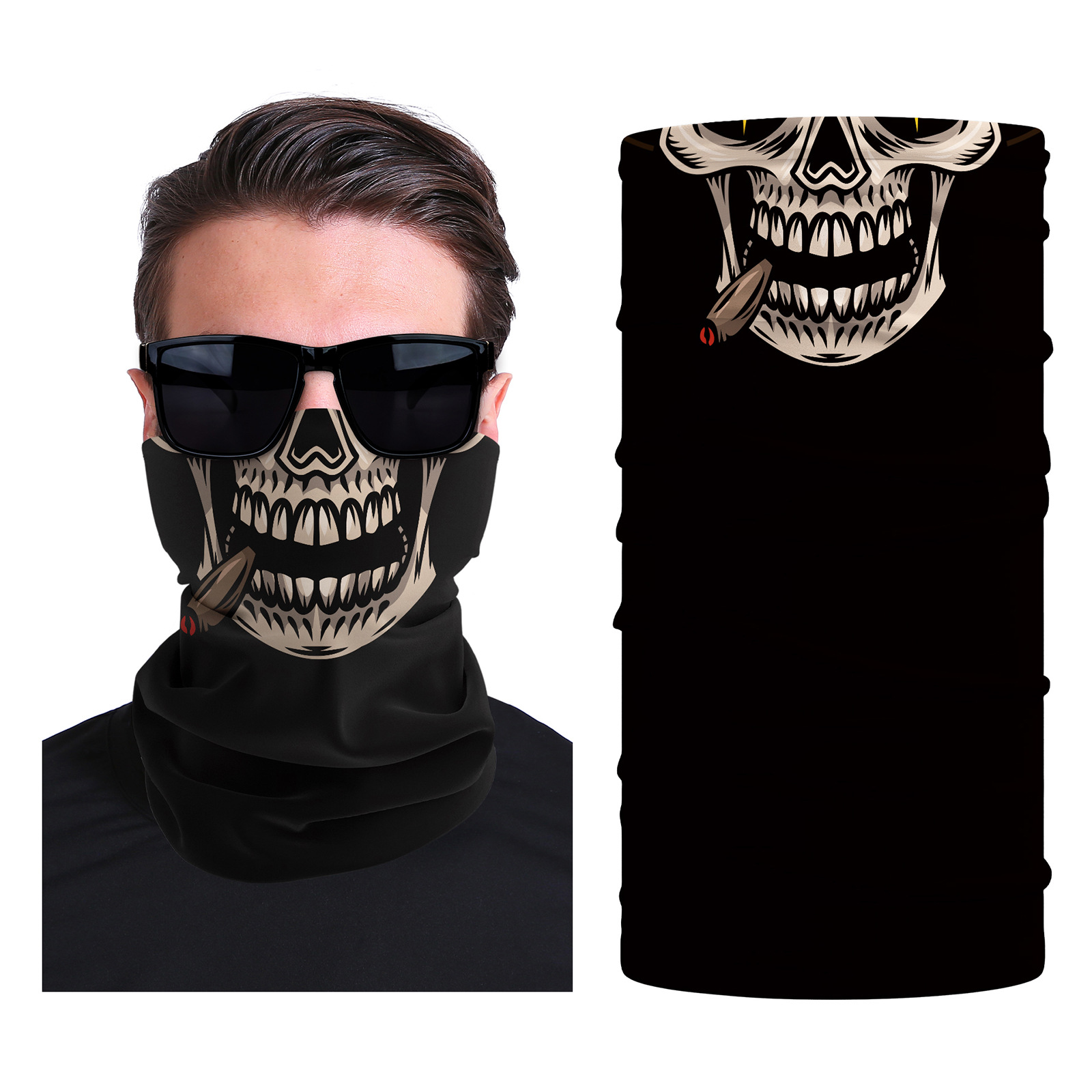 Xun hui transfronterizo media cara cráneo bufanda mágica sombrilla de viaje al aire libre máscara de equitación cuello de protección uv