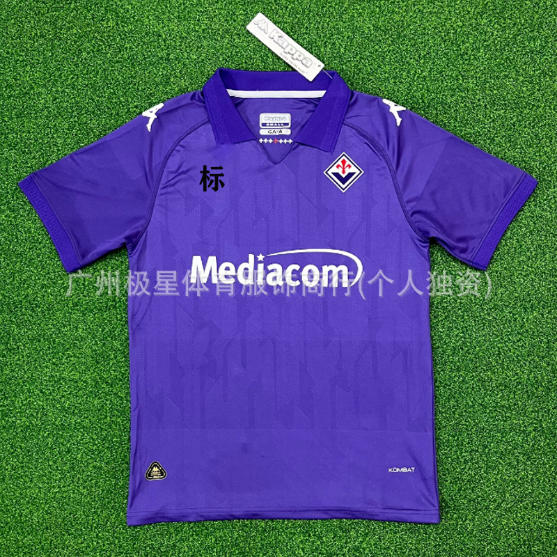 24-25 Camiseta de Fiorentina Camiseta de fútbol de manga corta Serie A Camiseta de fútbol de casa Fiorentina