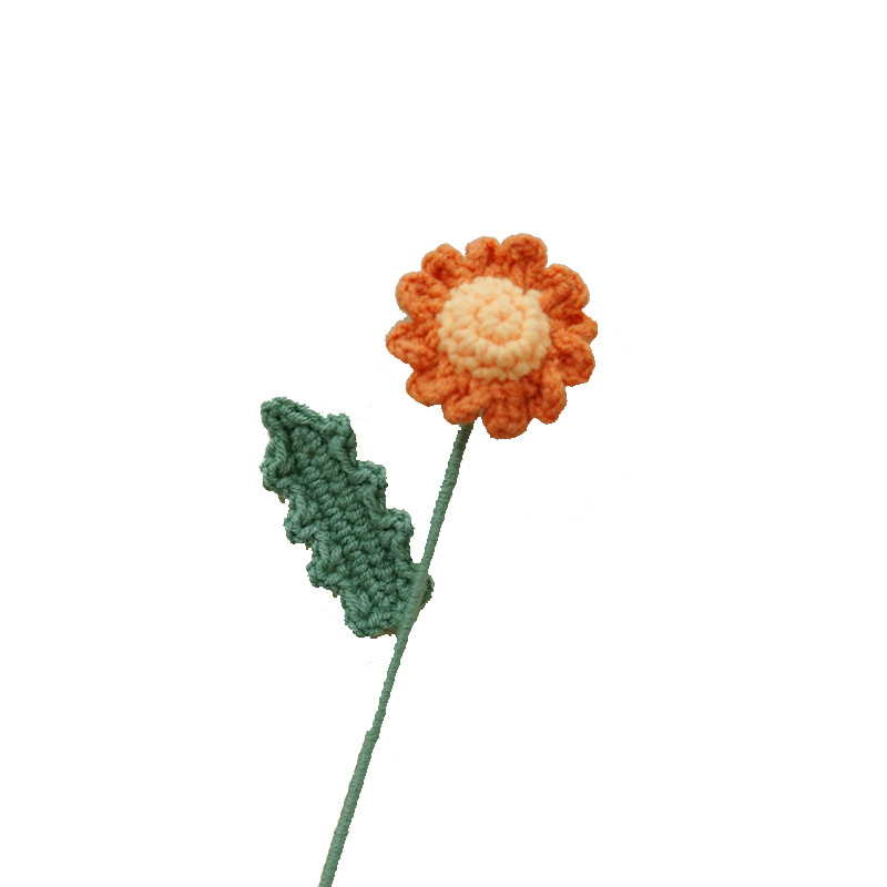 Acabado multi-cabeza Margarita lana tejida ramo esperanza flor Día del Maestro día de San Valentín Regalo de Cumpleaños amor flor