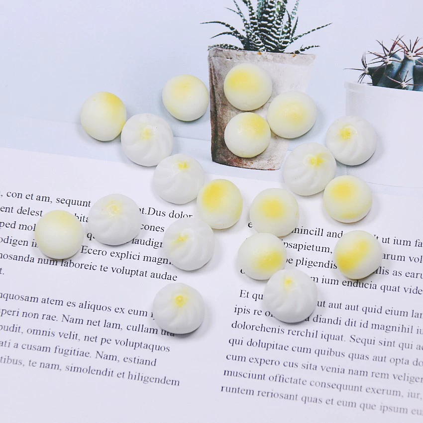 Трехмерное Моделирование смолы аксессуары для игр с едой паровые булочки маленькие паровые булочки DIY кремовый клей патч Кукольный дом материалы для магазина ручной работы