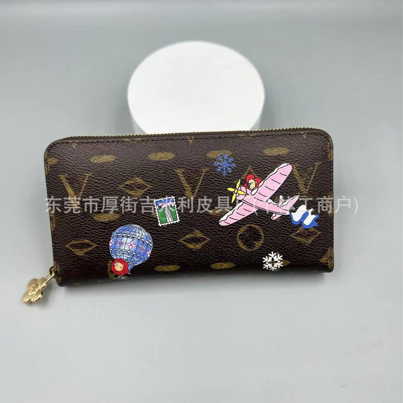Foreign Trade Hot Sale 2025 Christmas Series Silk Screen 80% off Wallet Fashion Multi-Card Slot Universal High-End Coin Purse in Stock