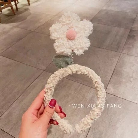 可爱小熊发箍秋冬毛绒洗脸头箍女孩卡通头饰搞怪发卡新品女童|undefined