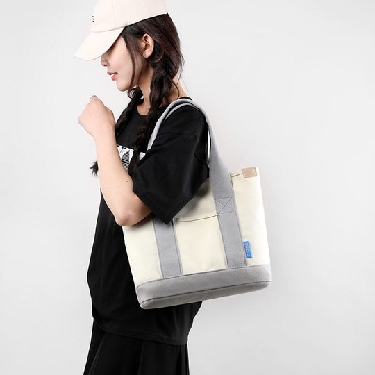 New thick large capacity Japanese canvas handbag fashion all-match casual crossbody bag multi-functional commuter bag