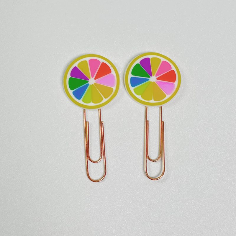 Lindo marcador clip de metal regalo para estudiantes clip de forma especial de oro rosa clip de dibujos animados creativo al por mayor