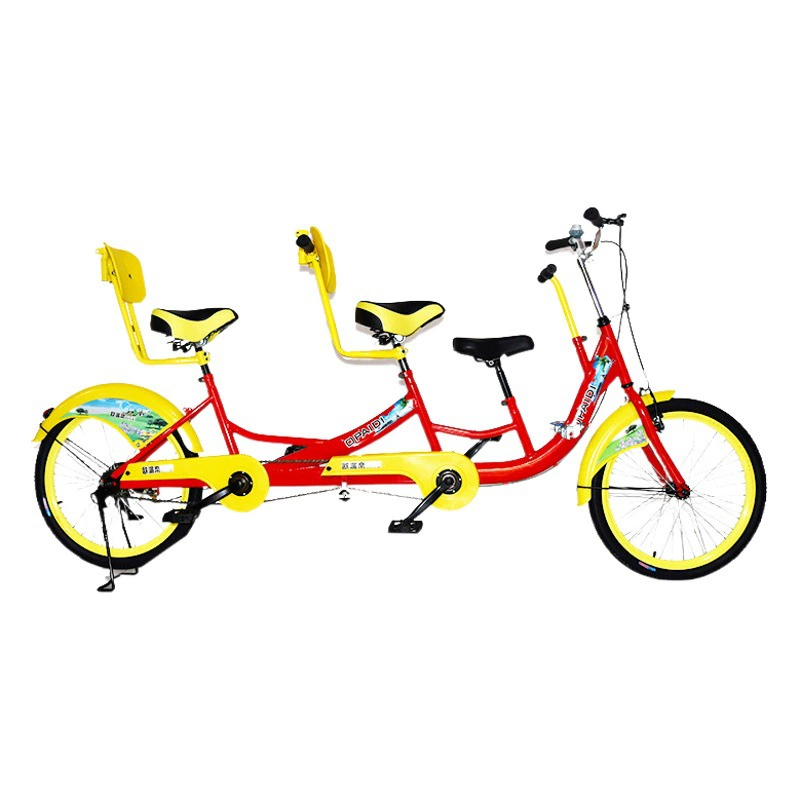 Велосипедный ряд для родителей и детей на двоих Четырехколесный тур для родителей и детей Прокат одноколесных экскурсионных велосипедов
