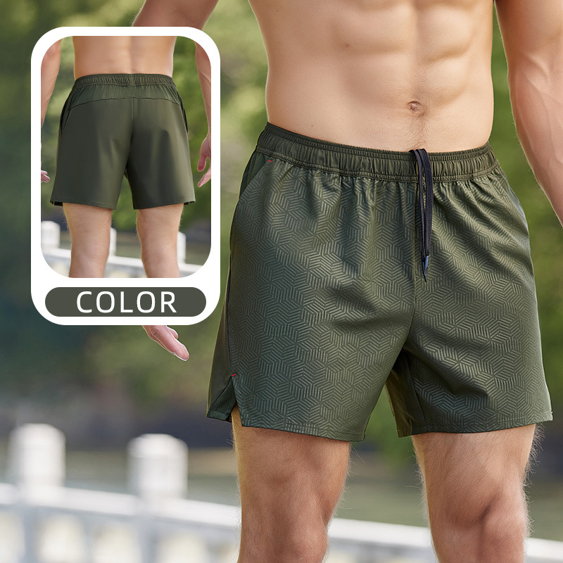Verano nuevos pantalones cortos casuales de talla grande para hombres transfronterizos costura pantalones cortos transpirables de secado rápido pantalones cortos de fitness para correr al aire libre image 8