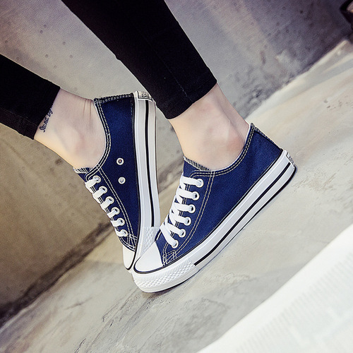  New Casual Matchable White Shoes for Couples Ins Summer Canvas Shoes for Women Students Skate Shoes A01