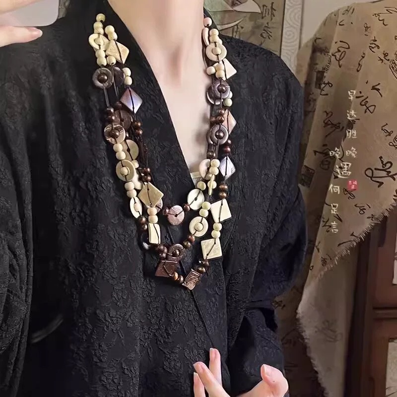 喜中式国风复古禅意编织长款项链女百搭设计感简约时尚高级感配饰|undefined