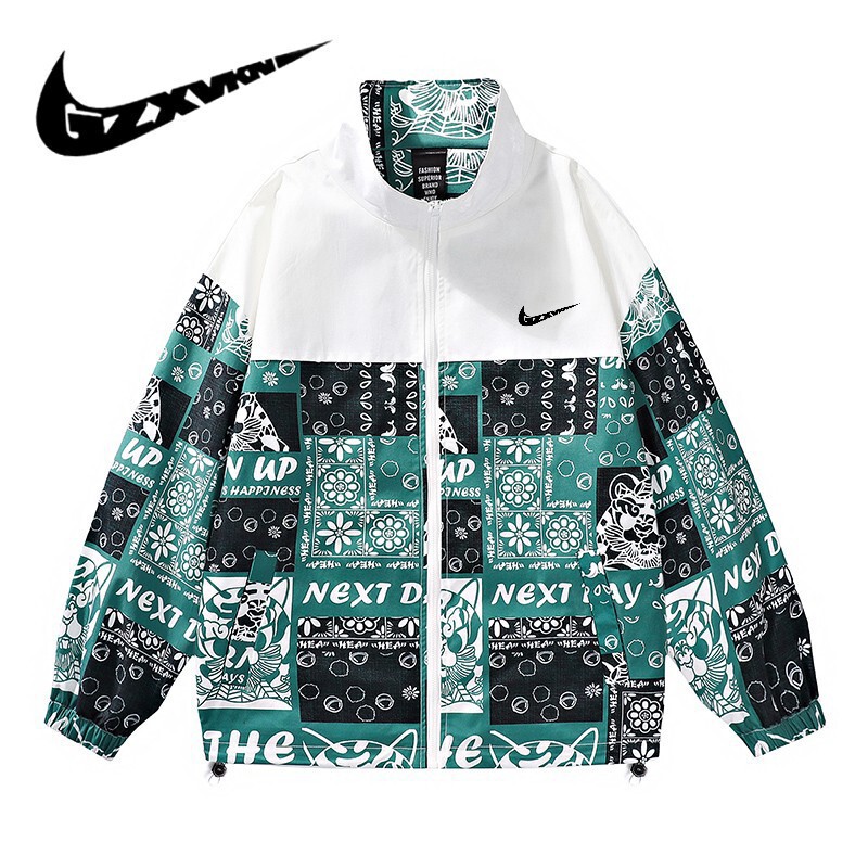 Men's 2026 Spring and Autumn Trendy Brand Stand Collar Jacket, Loose Paisley Pattern Fashionable Coat for Men and Couples, Women's Jacket