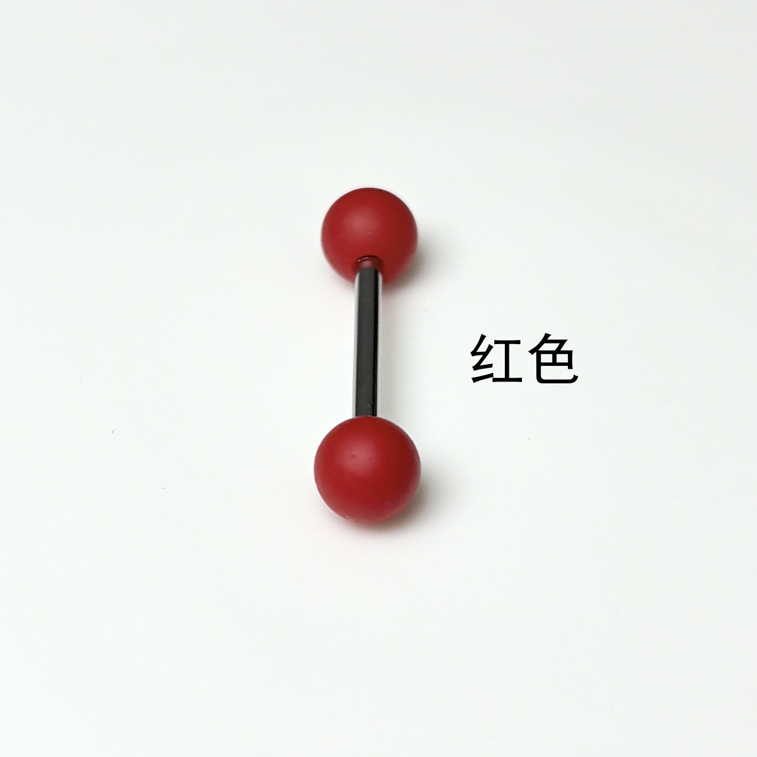 Frosted Acrylic Double Tongue Nail Six Colors External Thread Titanium Steel Tongue Barbell Piercing Jewelry Wholesale detail image 7