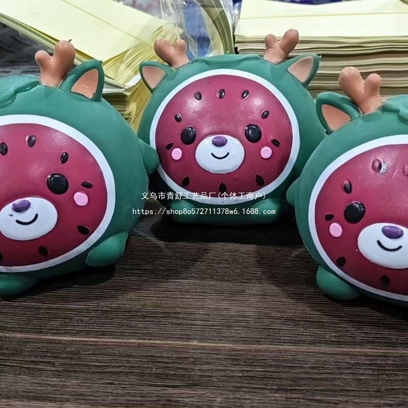 Cross-border simulated animal food and fruit squishy toys for stress relief, wholesale for cross-border e-commerce, anime-themed squishy toys