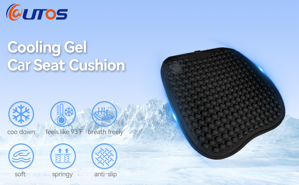 Cooling Gel Car Seat Cushion Breathable Comfortable Non-slip Wear-resistant