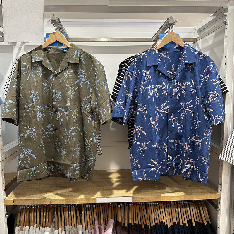 Men's Clothing 2026 Summer New Style Modal Blend Printed Open-Collar Shirt Short-Sleeved Shirt Trendy Floral Top 482480
