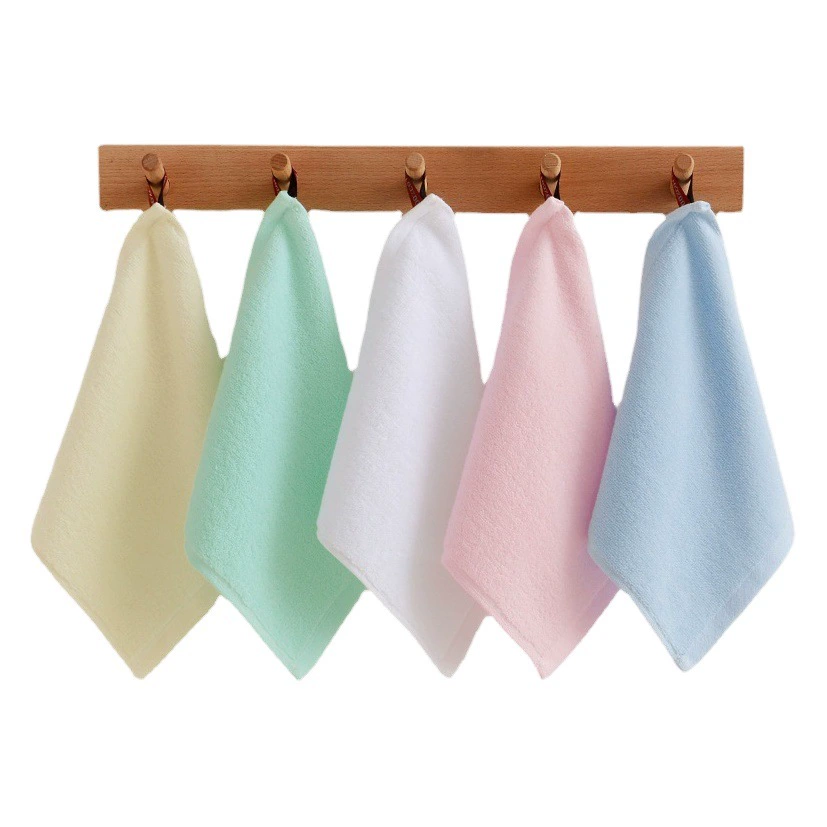 Маленькое квадратное полотенце из хлопка 32 аквата квадратного цвета для детей