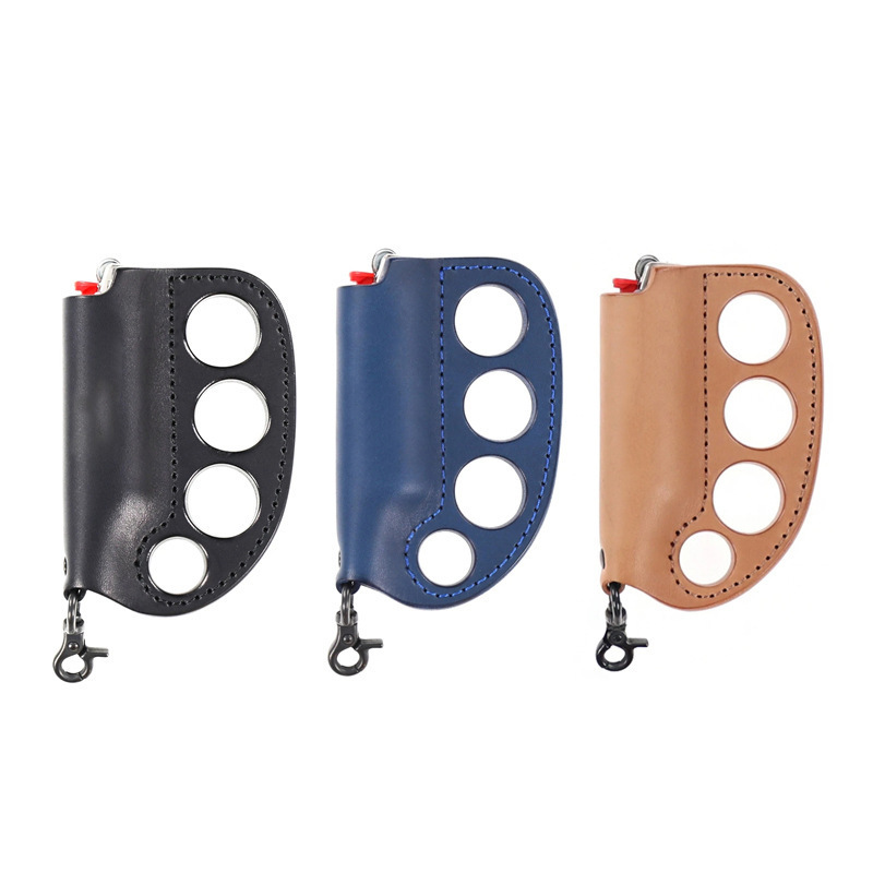 Outdoor Camping Self-Defense Finger Guard Keychain Japanese and Korean Blackmean Lighter Protection Camping Gear Outdoor Camping Self-Defense Finger Guard Keychain Japanese and Korean Blackmean Lighter Protection Camping Gear