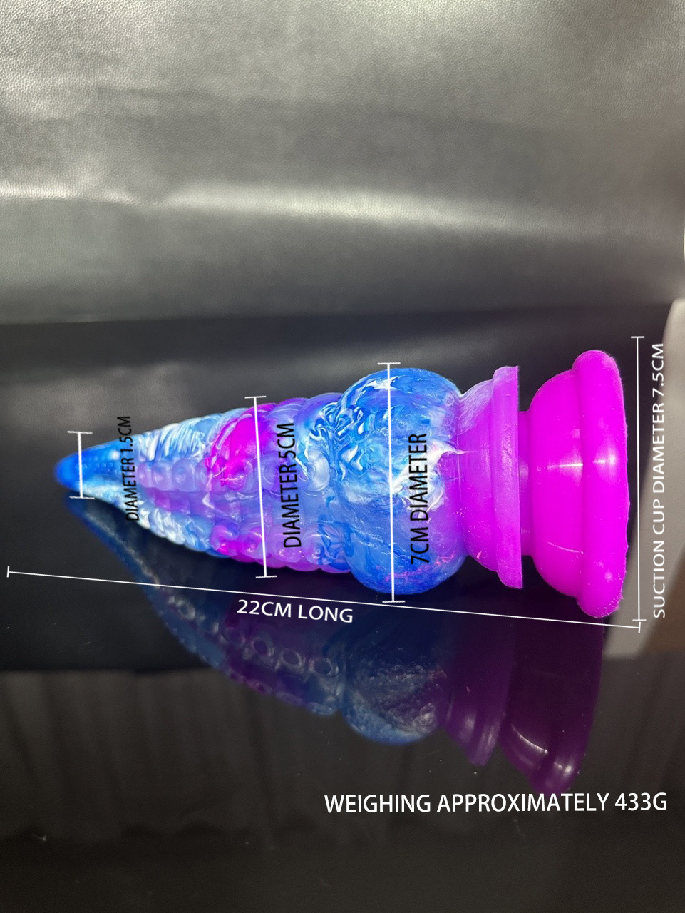 Jiuai Silicone Dildo for Adults, Small Anal Plug Style, Colorful Silicone — detail image 13