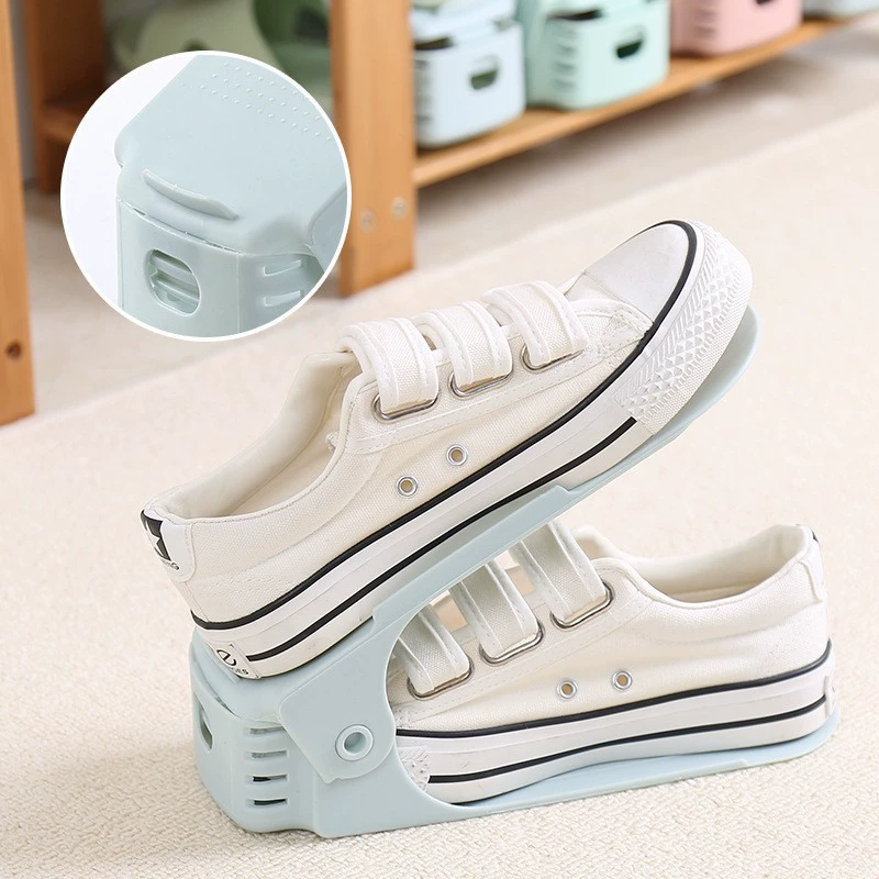 ✅Double-layer shoe bracket simple home dormitory shoe storage space-saving shoe rack bracket adjustable shoe cabinet