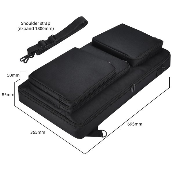Black. Material: Polyester + PE cotton. DJ controller carrying case, suitable for Pioneer DDJ-FLX6