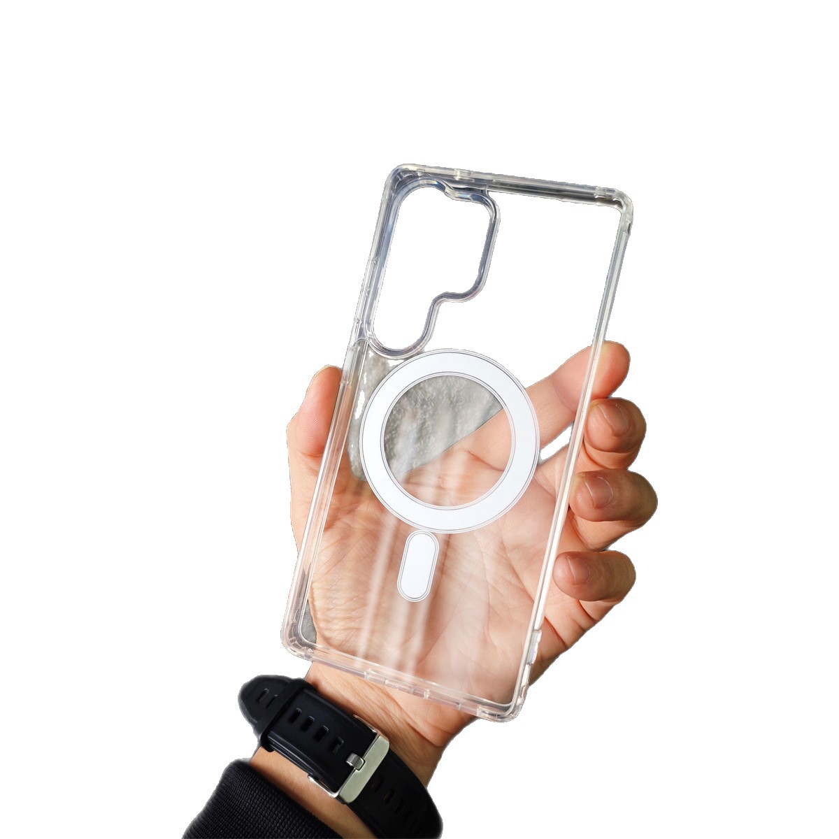Funda magnética transparente para Samsung S26 Ultra, cubierta protectora acrílica de alta transparencia para S25 Plus, A57