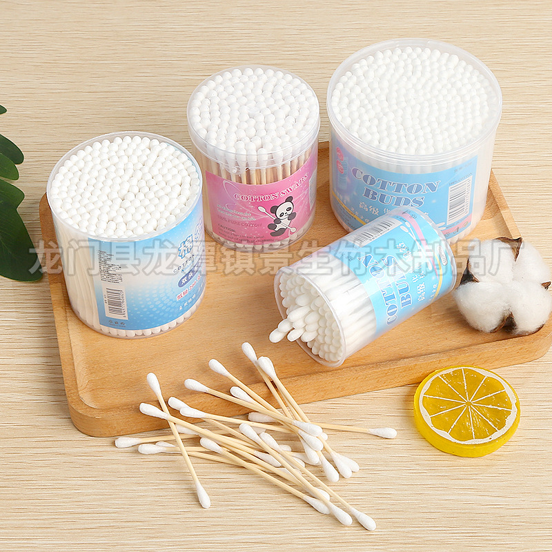 Hisopos de algodón en caja, desechables, sanitarios, de doble punta, para maquillaje, para niños, para limpieza y cuidado de los oídos. image 4