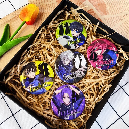 Blue Prison BLUE LOCK animation peripherals clean the world and be happy to return to the second dimension student double flash badge.