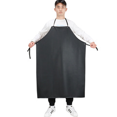 Extended and larger waterproof apron, halterneck style, men and women, adult, oil-proof, acid-alkali-resistant, aquatic food factory kitchen apron