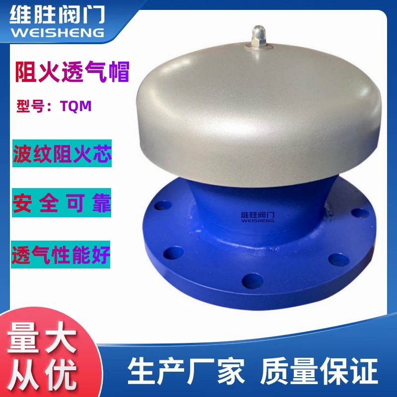 V法兰阻火透气防雨帽TQM 防爆阻火通气帽通气罩 FZT