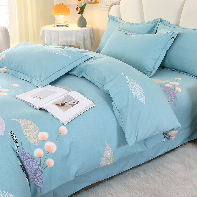 Algodón grueso molido cuatro piezas de sábanas cubiertas de ropa de cama de grado madre y bebé cuatro temporadas de tres piezas de algodón