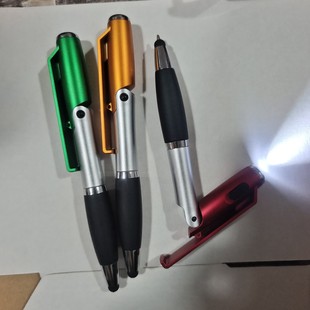 New Multifunctional Touch Screen Gourd Ballpoint Pen Promotional Advertising Gift Foldableing Mobile Phone Holder Pen Printing Logo