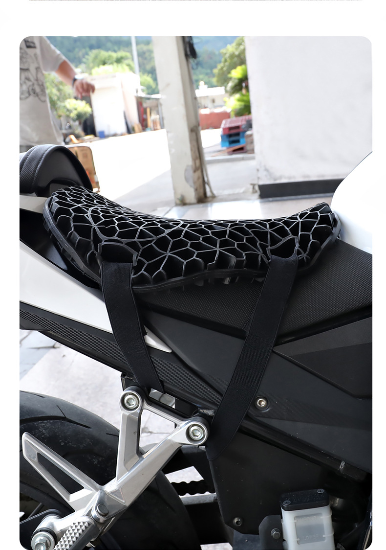 Shock-Absorbing Motorcycle Seat Cushion, Sun-Proof Electric Vehicle Seat Cushion, Cushioning, Soft, Quick-Drying, Heat-Insulating Motorcycle Cushion, Cross-Border Hot Selling