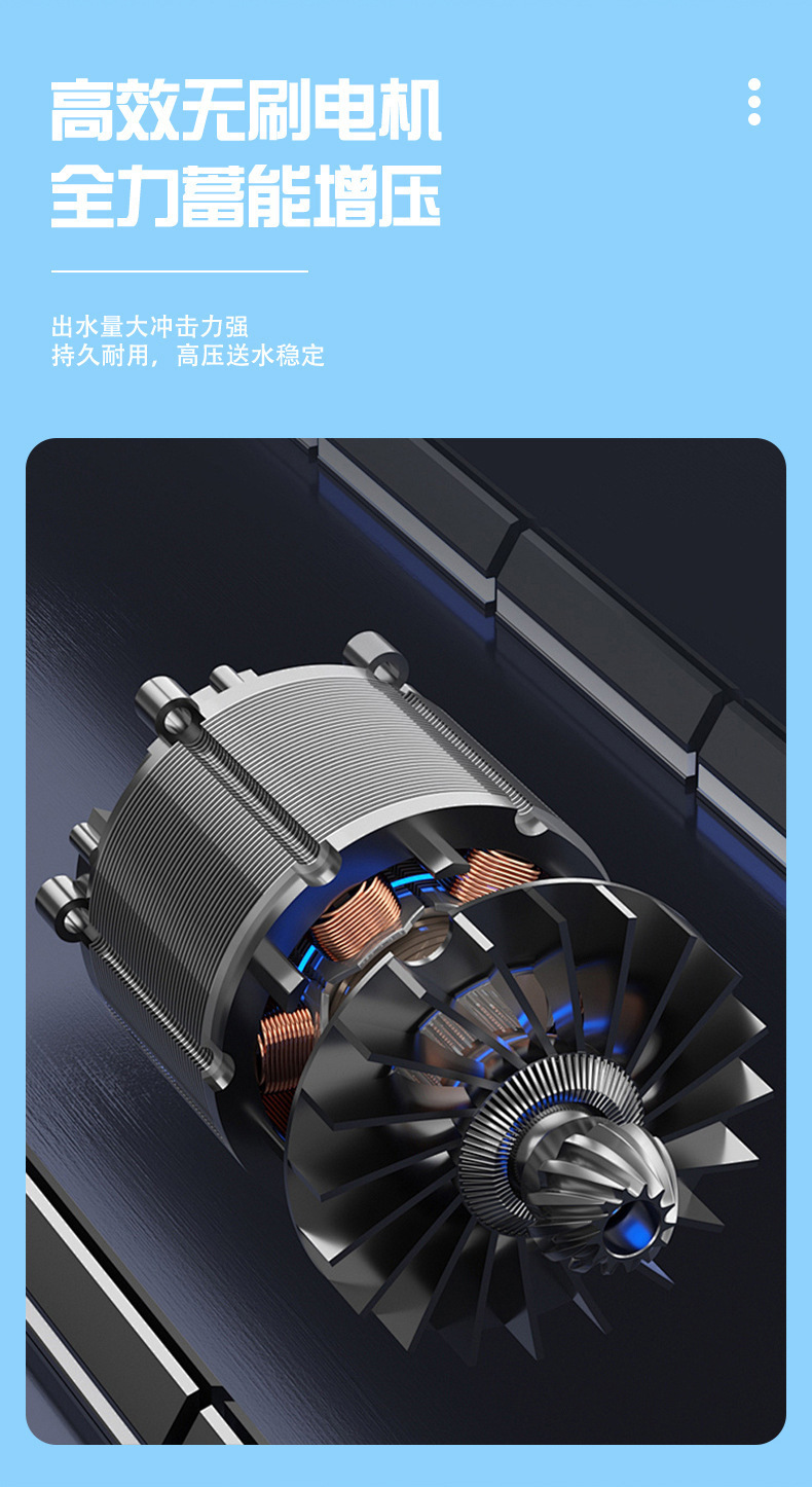 Rongba Foreign Trade Wireless Car Wash Water Gun High-Pressure Water Gun Gadget for Home Use Rechargeable Multifunctional Battery Cleaning Machine