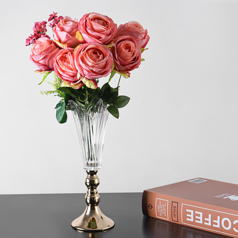 European light luxury and high-end glass vase ornaments