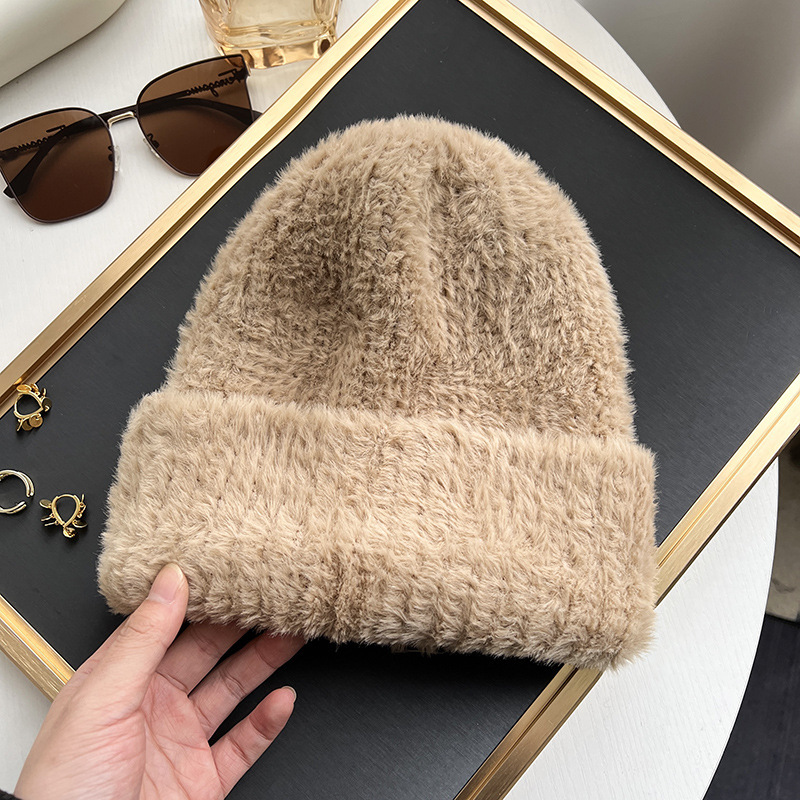 모조 밍크 퍼카키