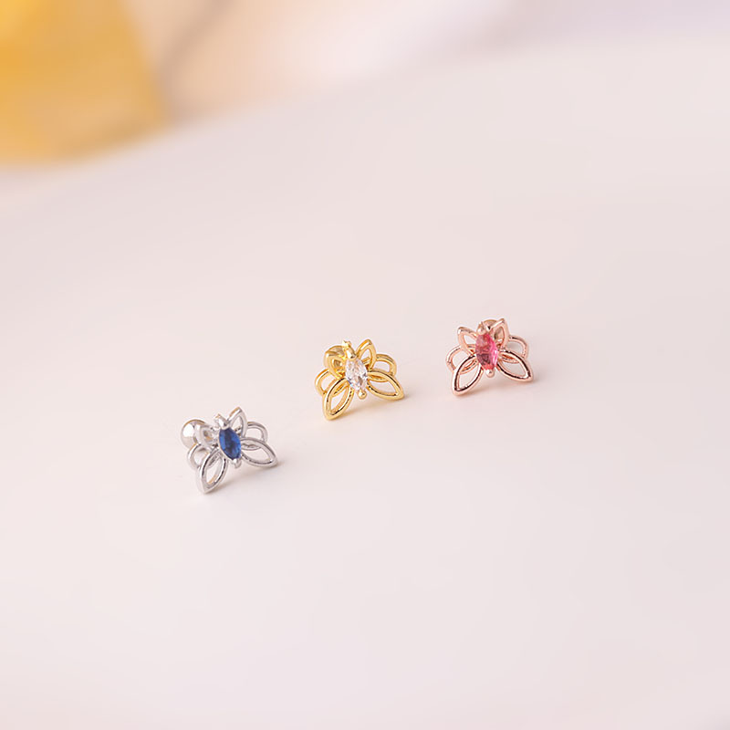 Ear Cartilage Rings & Studs Geometric 316 Stainless Steel  Copper Plating display picture 7