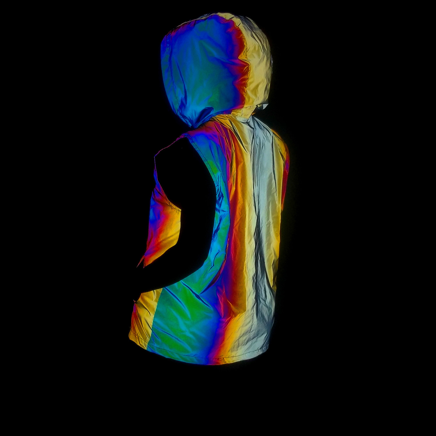 Herrkläder Färgglada reflexvästar med huva för män och kvinnor nya utomhussporter lysande rosa väst_voghion.com