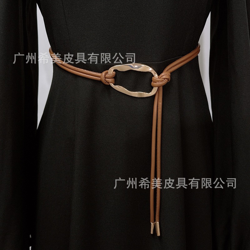 新款装饰打结腰带皮绳束腰女士连衣裙外套百搭时尚配饰皮带腰绳女|undefined