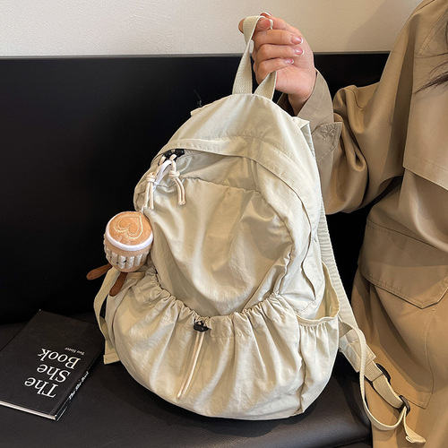 Student Backpack Large Capacity Bag 2025 Versatile Japanese Style Dual Shoulder Bag for Women Handheld Student Schoolbag Travel Backpack