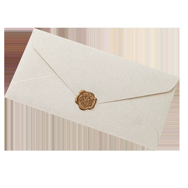 No. 5 thickened hemp pattern seal cowhide retro horizontal lines of creative literary enlightenment letter paper multi -color can be hot