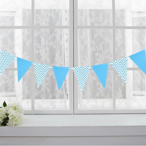 Nordic ins patrón de onda bronceado banderín suministros de fiesta de cumpleaños decoración de papel bandera banderín