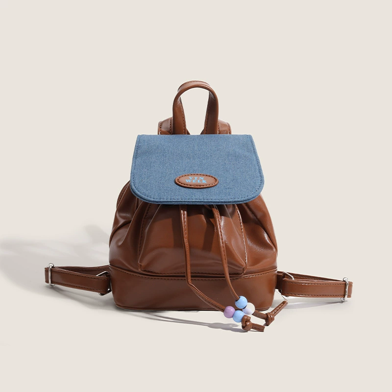 Small design universal demi-season trend backpack, high-quality style