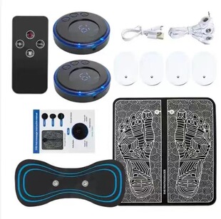 Cross-border hot multi-functional massage foot pad EMS pedicure massager pulse micro current low frequency acupoint massager