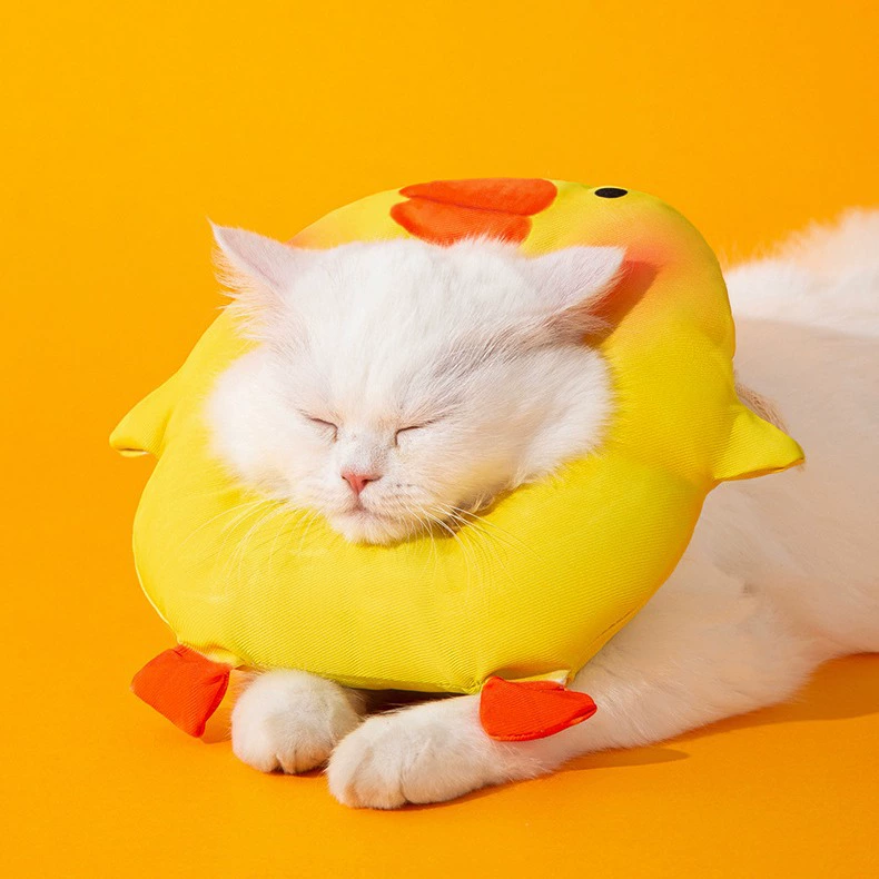 Кошачий питомец анти-облизывание укуса шеи Регулируемый радужный шейный круг мультфильм водонепроницаемый свинья утка Элизабет круг