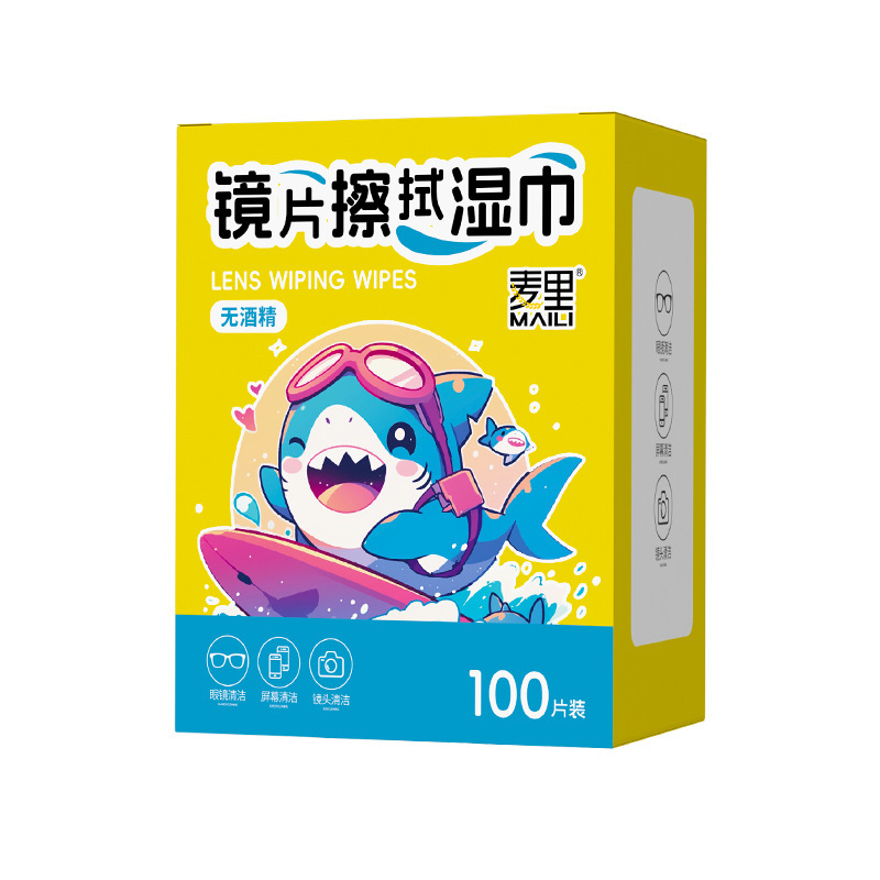 麦の中のメガネのウェットティッシュのレンズは携帯電話のスクリーンのレンズをきれいにします。|undefined
